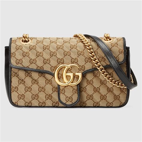 gucci canvas logo small handbag